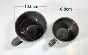 粉引刷毛線彫　スープカップ・ミニマグカップ