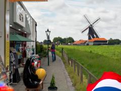 風車が建ち並ぶオランダの田園風景