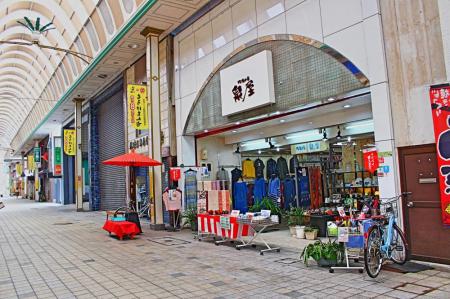 熊本県　八代市　本町　アーケード街　陶器の店泉屋　CERAMIC_ROAD　蚊帳の日常着　かや　ファッション