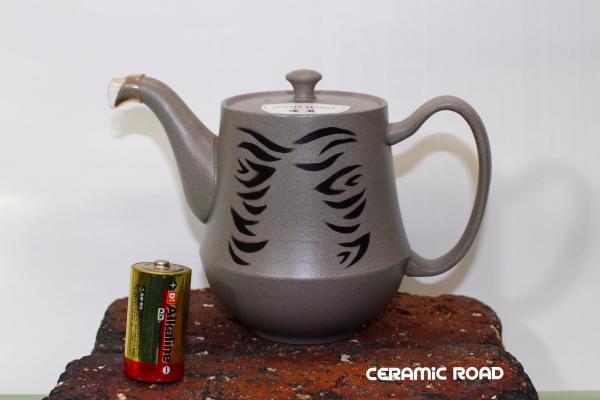 とこなめ焼　陶聖窯　グレーゼブラ珈茶ポット