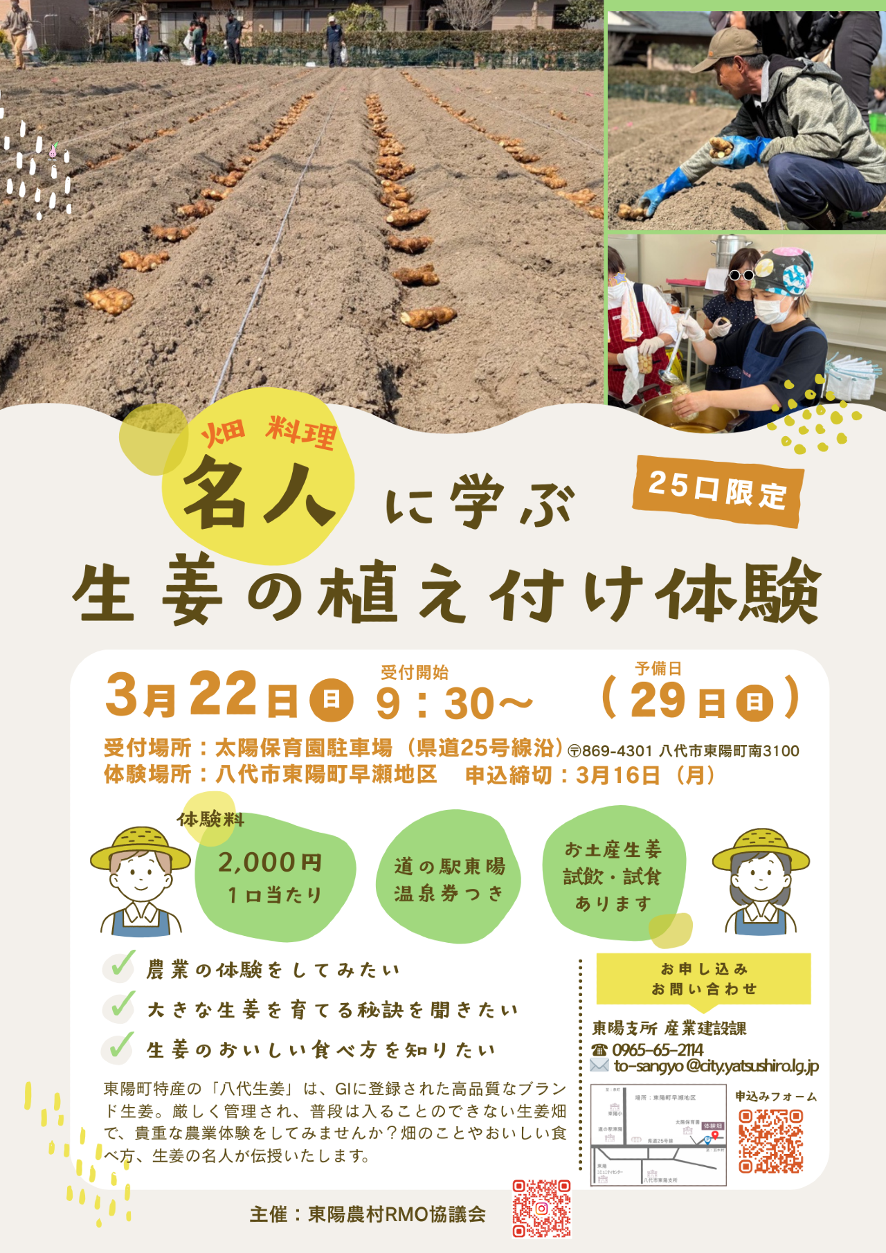 生姜の植え付け体験